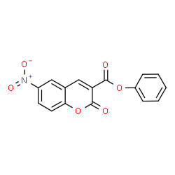 ChemSpider 2D Image | Phenyl 6-nitro-2-oxo-2H-chromene-3-carboxylate | C16H9NO6