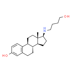ChemSpider 2D Image | (17beta)-17-[(4-Hydroxybutyl)amino]estra-1,3,5(10)-trien-3-ol | C22H33NO2