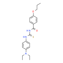 ChemSpider 2D Image | N-{[4-(Diethylamino)phenyl]carbamothioyl}-4-propoxybenzamide | C21H27N3O2S