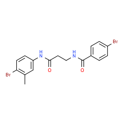 ChemSpider 2D Image | 4-Bromo-N-{3-[(4-bromo-3-methylphenyl)amino]-3-oxopropyl}benzamide | C17H16Br2N2O2