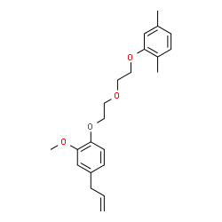 ChemSpider 2D Image | 4-Allyl-1-{2-[2-(2,5-dimethylphenoxy)ethoxy]ethoxy}-2-methoxybenzene | C22H28O4