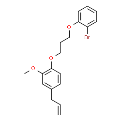 ChemSpider 2D Image | 4-Allyl-1-[3-(2-bromophenoxy)propoxy]-2-methoxybenzene | C19H21BrO3