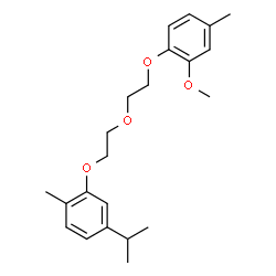 ChemSpider 2D Image | 4-Isopropyl-2-{2-[2-(2-methoxy-4-methylphenoxy)ethoxy]ethoxy}-1-methylbenzene | C22H30O4