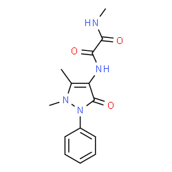 ChemSpider 2D Image | N-(1,5-Dimethyl-3-oxo-2-phenyl-2,3-dihydro-1H-pyrazol-4-yl)-N'-methylethanediamide | C14H16N4O3