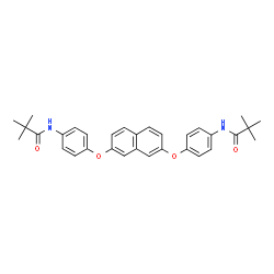 ChemSpider 2D Image | N,N'-[2,7-Naphthalenediylbis(oxy-4,1-phenylene)]bis(2,2-dimethylpropanamide) | C32H34N2O4