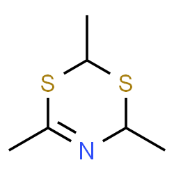 ChemSpider 2D Image | 2,4,6-Trimethyl-1,3,5-dithiazine | C6H11NS2