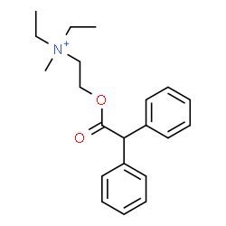 ChemSpider 2D Image | 2-(2,2-Diphenylacetoxy)-N,N-diethyl-N-methylethanaminium | C21H28NO2