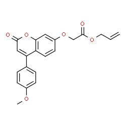 ChemSpider 2D Image | Allyl {[4-(4-methoxyphenyl)-2-oxo-2H-chromen-7-yl]oxy}acetate | C21H18O6