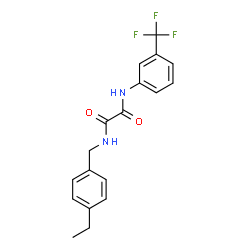ChemSpider 2D Image | N-(4-Ethylbenzyl)-N'-[3-(trifluoromethyl)phenyl]ethanediamide | C18H17F3N2O2