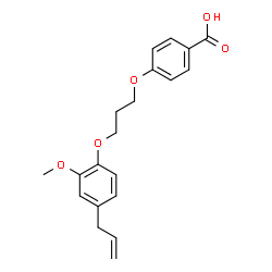 ChemSpider 2D Image | 4-[3-(4-Allyl-2-methoxyphenoxy)propoxy]benzoic acid | C20H22O5