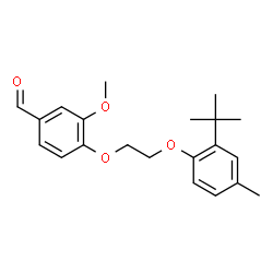 ChemSpider 2D Image | 3-Methoxy-4-{2-[4-methyl-2-(2-methyl-2-propanyl)phenoxy]ethoxy}benzaldehyde | C21H26O4