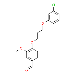 ChemSpider 2D Image | 4-[3-(3-Chlorophenoxy)propoxy]-3-methoxybenzaldehyde | C17H17ClO4