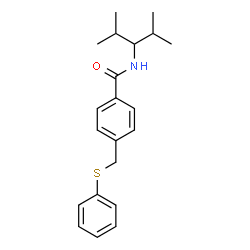 ChemSpider 2D Image | N-(2,4-Dimethyl-3-pentanyl)-4-[(phenylsulfanyl)methyl]benzamide | C21H27NOS