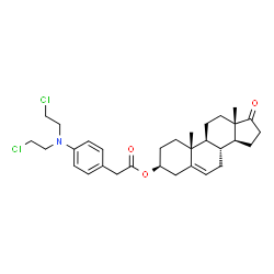 ChemSpider 2D Image | (3beta)-17-Oxoandrost-5-en-3-yl {4-[bis(2-chloroethyl)amino]phenyl}acetate | C31H41Cl2NO3