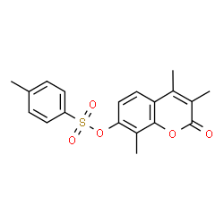 ChemSpider 2D Image | 3,4,8-Trimethyl-2-oxo-2H-chromen-7-yl 4-methylbenzenesulfonate | C19H18O5S