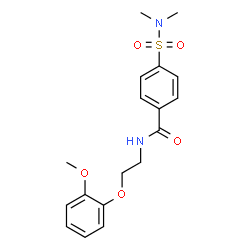 ChemSpider 2D Image | 4-(Dimethylsulfamoyl)-N-[2-(2-methoxyphenoxy)ethyl]benzamide | C18H22N2O5S