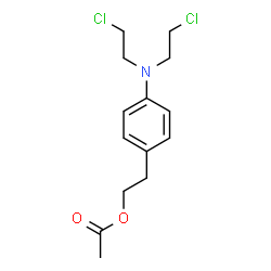 ChemSpider 2D Image | P-(BIS(2-CHLOROETHYL)AMINO)PHENETHYL ACETATE | C14H19Cl2NO2