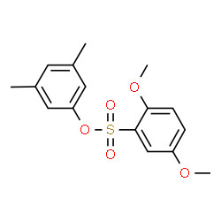 ChemSpider 2D Image | 3,5-Dimethylphenyl 2,5-dimethoxybenzenesulfonate | C16H18O5S