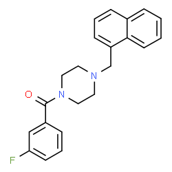 ChemSpider 2D Image | (3-Fluorophenyl)[4-(1-naphthylmethyl)-1-piperazinyl]methanone | C22H21FN2O