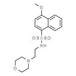 ChemSpider 2D Image | 4-Methoxy-N-[2-(4-morpholinyl)ethyl]-1-naphthalenesulfonamide | C17H22N2O4S