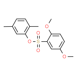 ChemSpider 2D Image | 2,5-Dimethylphenyl 2,5-dimethoxybenzenesulfonate | C16H18O5S