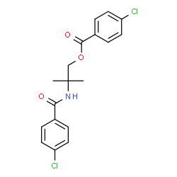 ChemSpider 2D Image | 2-[(4-Chlorobenzoyl)amino]-2-methylpropyl 4-chlorobenzoate | C18H17Cl2NO3