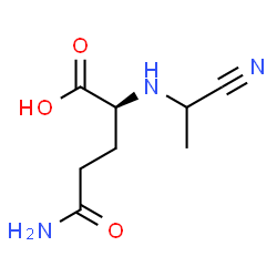 ChemSpider 2D Image | N~2~-(1-Cyanoethyl)-L-glutamine | C8H13N3O3
