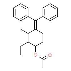 ChemSpider 2D Image | 4-(Diphenylmethylene)-2-ethyl-3-methylcyclohexyl acetate | C24H28O2