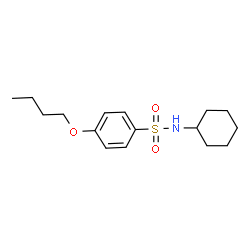 ChemSpider 2D Image | 4-Butoxy-N-cyclohexylbenzenesulfonamide | C16H25NO3S