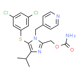 ChemSpider 2D Image | Capravirine | C20H20Cl2N4O2S