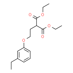 ChemSpider 2D Image | Diethyl [2-(3-ethylphenoxy)ethyl]malonate | C17H24O5