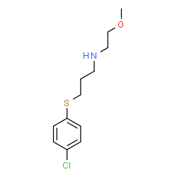 ChemSpider 2D Image | 3-[(4-Chlorophenyl)sulfanyl]-N-(2-methoxyethyl)-1-propanamine | C12H18ClNOS