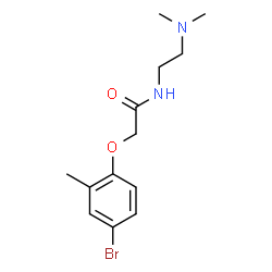 ChemSpider 2D Image | 2-(4-Bromo-2-methylphenoxy)-N-[2-(dimethylamino)ethyl]acetamide | C13H19BrN2O2