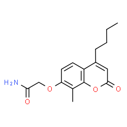 ChemSpider 2D Image | 2-[(4-Butyl-8-methyl-2-oxo-2H-chromen-7-yl)oxy]acetamide | C16H19NO4