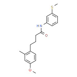 ChemSpider 2D Image | 4-(4-Methoxy-2-methylphenyl)-N-[3-(methylsulfanyl)phenyl]butanamide | C19H23NO2S