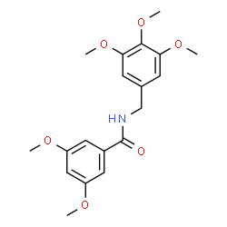 ChemSpider 2D Image | 3,5-Dimethoxy-N-(3,4,5-trimethoxybenzyl)benzamide | C19H23NO6