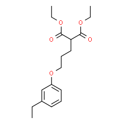 ChemSpider 2D Image | Diethyl [3-(3-ethylphenoxy)propyl]malonate | C18H26O5