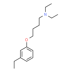 ChemSpider 2D Image | N,N-Diethyl-4-(3-ethylphenoxy)-1-butanamine | C16H27NO