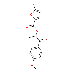 ChemSpider 2D Image | 1-(4-Methoxyphenyl)-1-oxo-2-propanyl 5-methyl-2-furoate | C16H16O5