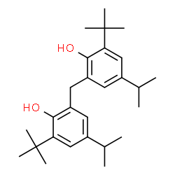 ChemSpider 2D Image | 2,2'-Methylenebis(6-tert-butyl-4-isopropylphenol) | C27H40O2