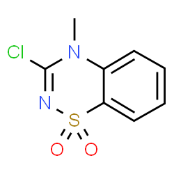 ChemSpider 2D Image | 3-Chloro-4-methyl-4H-1,2,4-benzothiadiazine 1,1-dioxide | C8H7ClN2O2S