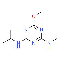 ChemSpider 2D Image | N-Isopropyl-6-methoxy-N'-methyl-1,3,5-triazine-2,4-diamine | C8H15N5O