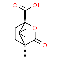 ChemSpider 2D Image | (1S,4S)-4,7,7-Trimethyl-3-oxo-2-oxabicyclo[2.2.1]heptane-1-carboxylic acid | C10H14O4