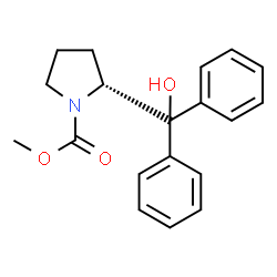 ChemSpider 2D Image | (R)-(+)-N-CARBOMETHOXY-α, α-DIPHEN YL-2-PYRROLIDINEMETHANOL | C19H21NO3