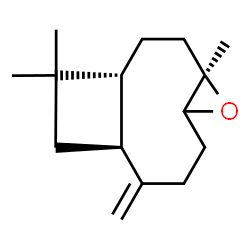 ChemSpider 2D Image | (1R,4R,10S)-4,12,12-Trimethyl-9-methylene-5-oxatricyclo[8.2.0.0~4,6~]dodecane | C15H24O