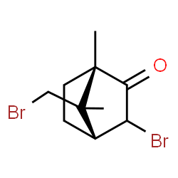 ChemSpider 2D Image | (1S,4R,7S)-3-Bromo-7-(bromomethyl)-1,7-dimethylbicyclo[2.2.1]heptan-2-one | C10H14Br2O