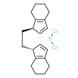 ChemSpider 2D Image | (1R,1'R)-1,1'-(1,2-Ethanediyl)bis-4,5,6,7-tetrahydro-1H-indene - dichlorotitanium (1:1) | C20H26Cl2Ti