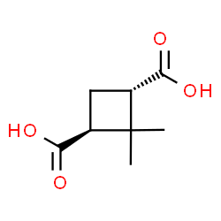 ChemSpider 2D Image | (1S,3S)-2,2-Dimethyl-1,3-cyclobutanedicarboxylic acid | C8H12O4