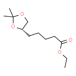 ChemSpider 2D Image | (S)-Ethyl 5-(2,2-dimethyl-1,3-dioxolan-4-yl)pentanoate | C12H22O4