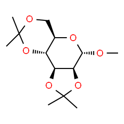 ChemSpider 2D Image | (3aS,4S,5aR,9aR,9bS)-4-Methoxy-2,2,8,8-tetramethylhexahydro[1,3]dioxolo[4,5]pyrano[3,2-d][1,3]dioxine | C13H22O6